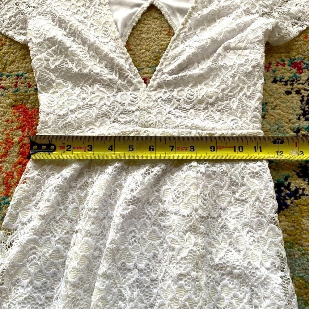 Show Me Your MuMu Ibiza White Lace Mini Dress - Picture 10 of 15